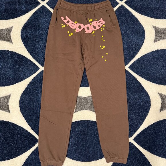 Sp5der Classic Sweatpant Brown Mens Large - Picture 1 of 3